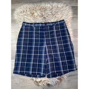 Pebble beach men’s blue plaid golf shorts